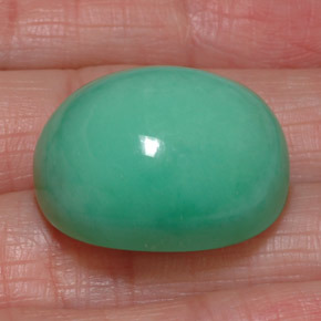 39.50カラットの天然グリーンクリソプレーズ（22.3×19.1 mm・オーバルカット）