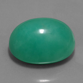 51.98カラットの天然グリーンクリソプレーズ（25.5×20.2 mm・オーバルカット）