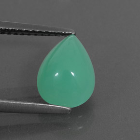 1.94カラットの天然グリーンクリソプレーズ（10×7.3 mm・洋梨の形）
