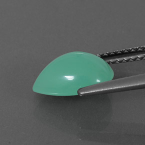 1.94カラットの天然グリーンクリソプレーズ（10×7.3 mm・洋梨の形）