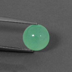 1.74カラットの天然グリーンクリソプレーズ（7.47 mm・透明）