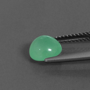 1.74カラットの天然グリーンクリソプレーズ（7.47 mm・透明）