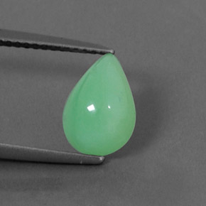 2.13カラットの天然グリーンクリソプレーズ（10.1×7.1 mm・洋梨の形）