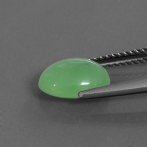 2.20カラットの天然グリーンクリソプレーズ（9.7×7.5 mm・透明）