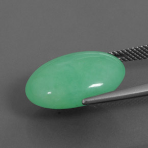 11.64カラットの天然グリーンクリソプレーズ（18×13.2 mm・オーバルカット）