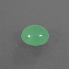 2.82カラットの天然グリーンクリソプレーズ（9.3×8 mm・透明）