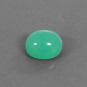 2.83カラットの天然グリーンクリソプレーズ（8.9×8 mm・オーバルカット）