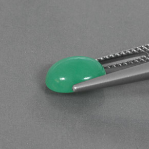 1.80カラットの天然グリーンクリソプレーズ（9×7.3 mm・オーバルカット）