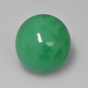15.72カラットの天然ミディアムグリーンクリソプレーズ（17.1×15.8 mm・オーバルカット）