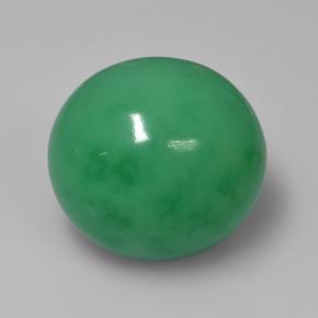 15.72カラットの天然ミディアムグリーンクリソプレーズ（17.1×15.8 mm・オーバルカット）