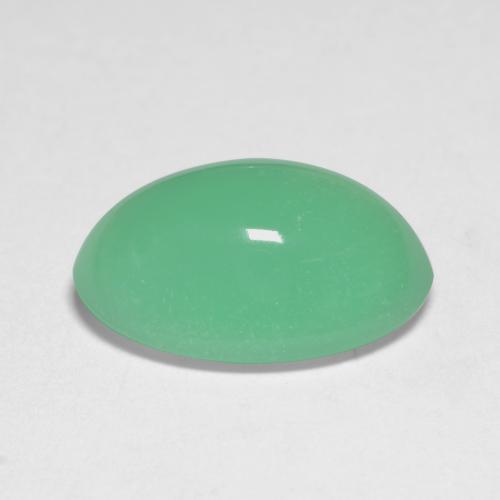 5.45カラットの天然シダグリーンクリソプレーズ（13.7×9.9 mm・オーバルカット）