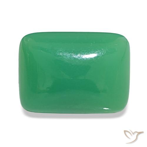 8.79カラットの天然薄いバジルグリーンクリソプレーズ、バゲット、オペーク