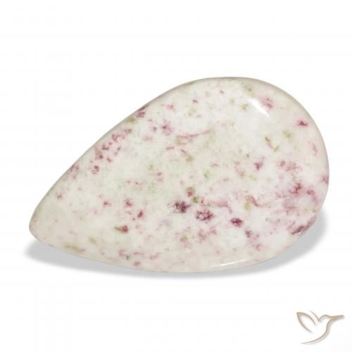 28.04ct 天然 マルチカラー 辰砂, 洋梨の形, オペーク