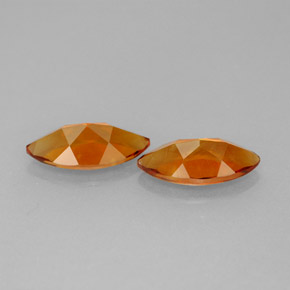 カラットの天然マデイラシトリン（10.3×5.2 mm・マーキス）