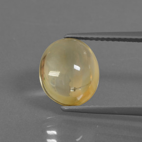 3.42カラットの天然ゴールデンイエローシトリン（10.7×9.1 mm・オーバルカット）