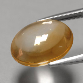 3.54カラットの天然イエローオレンジシトリン（11.6×9.7 mm・オーバルカット）