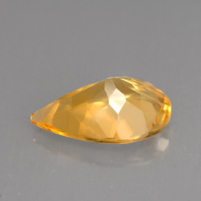 3.00カラットの天然ゴールデンオレンジシトリン（13×9.1 mm・洋梨の形）