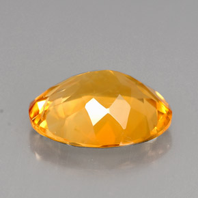 3.68カラットの天然ゴールデンイエローシトリン（12.2×10.1 mm・オーバルカット）