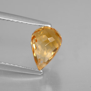 1.51カラットの天然ゴールデンオレンジシトリン（8.3×5.6 mm・ブリオレット）