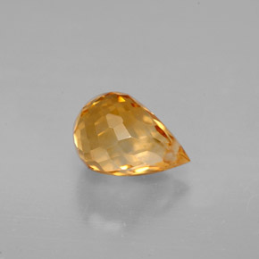 1.51カラットの天然ゴールデンオレンジシトリン（8.3×5.6 mm・ブリオレット）