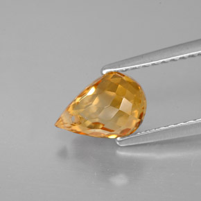 1.51カラットの天然ゴールデンオレンジシトリン（8.3×5.6 mm・ブリオレット）