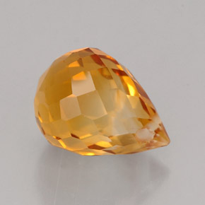 1.56カラットの天然ゴールデンオレンジシトリン（7.8×5.8 mm・ブリオレット）