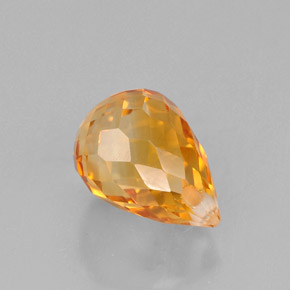 1.54カラットの天然ゴールデンオレンジシトリン（8.1×5.7 mm・ブリオレット）
