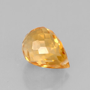 1.54カラットの天然ゴールデンオレンジシトリン（8.4×5.6 mm・ブリオレット）