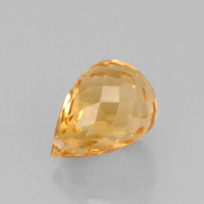 1.54カラットの天然ゴールデンオレンジシトリン（8.4×5.6 mm・ブリオレット）