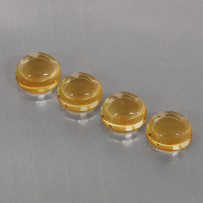 カラットの天然ゴールデンオレンジシトリン（8.00 mm・ラウンドカット）