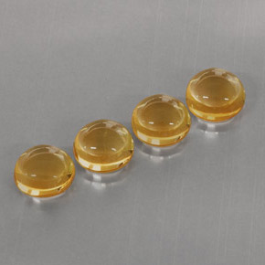 カラットの天然ゴールデンオレンジシトリン（8.00 mm・ラウンドカット）