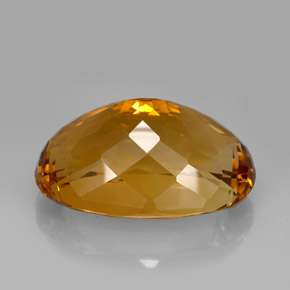 195.95カラットの天然コニャックシトリン（48.7×33.2 mm・オーバルカット）