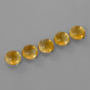 10.64カラットの天然Medium-Light Orange-Gold シトリン（8.11 mm・ラウンドカット）