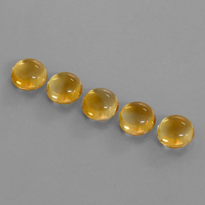 10.64カラットの天然Medium-Light Orange-Gold シトリン（8.11 mm・ラウンドカット）