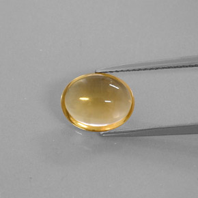 2.43カラットの天然ゴールデンイエローシトリン（10.5×8.5 mm・オーバルカット）