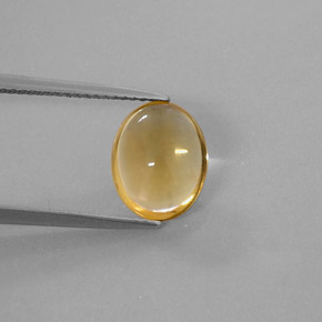 2.43カラットの天然ゴールデンイエローシトリン（10.5×8.5 mm・オーバルカット）
