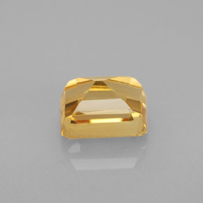 1.91カラットの天然ゴールデンイエローシトリン（7.9×6 mm・エメラルドカット）