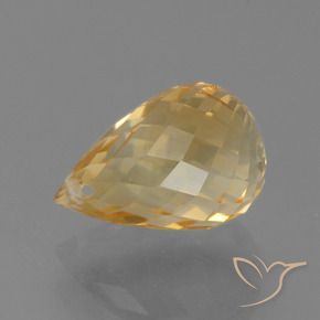 4.40カラットの天然Light Orange-Gold シトリン、ブリオレット、VVS-VS