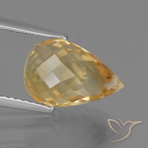 4.40カラットの天然Light Orange-Gold シトリン、ブリオレット、VVS-VS