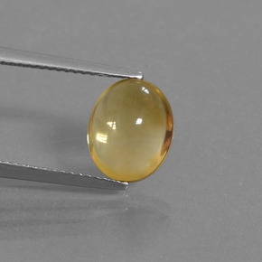 2.97カラットの天然ゴールデンイエローシトリン（10.5×8.6 mm・オーバルカット）