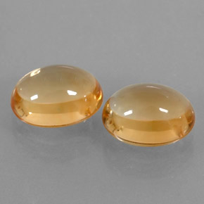 カラットの天然ゴールデンイエローシトリン（9.8×7.8 mm・オーバルカット）