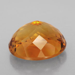 11.83カラットの天然イエローオレンジシトリン（15.8×13.8 mm・オーバルカット）