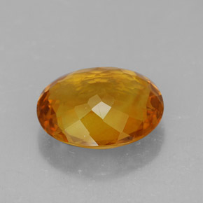 4.70カラットの天然イエローオレンジシトリン（12.9×10.8 mm・オーバルカット）