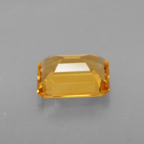2.00カラットの天然ゴールデンイエローシトリン（9.1×7.1 mm・エメラルドカット）