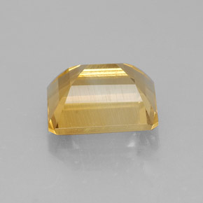 2.50カラットの天然ゴールデンイエローシトリン（9.1×7.2 mm・エメラルドカット）