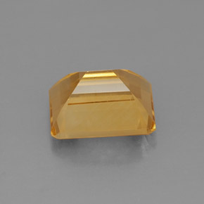 2.37カラットの天然ゴールデンイエローシトリン（9.1×7.1 mm・エメラルドカット）