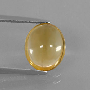 2.77カラットの天然ゴールデンイエローシトリン（10.9×9.1 mm・オーバルカット）