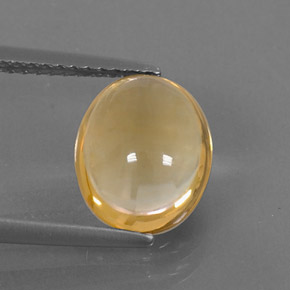 2.26カラットの天然ゴールデンイエローシトリン（10.4×8.5 mm・オーバルカット）