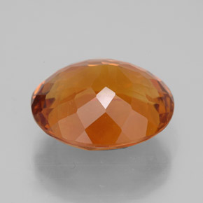 8.94カラットの天然イエローオレンジシトリン（14.6×13.1 mm・オーバルカット）