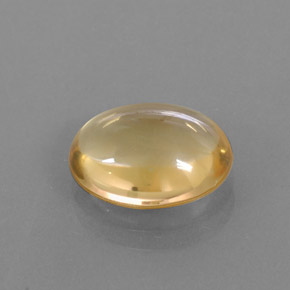 3.55カラットの天然ゴールデンイエローシトリン（11.9×9.7 mm・オーバルカット）